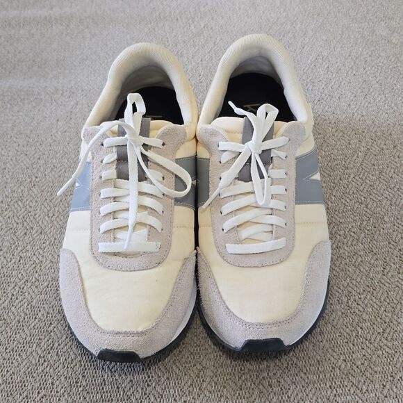 Kizik Milan Nylon And Suede Mist Gray and Cream Unisex Sneakers - Size 10.5 Mens main image 5
